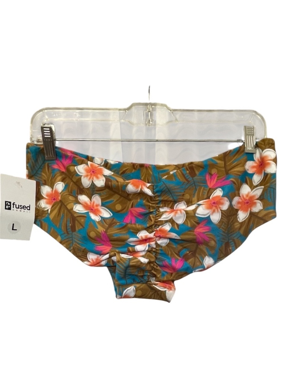 NEW! Fused Hawaii Is My Home Kona Bikini Bottom Large Floral Blossoms Tropical